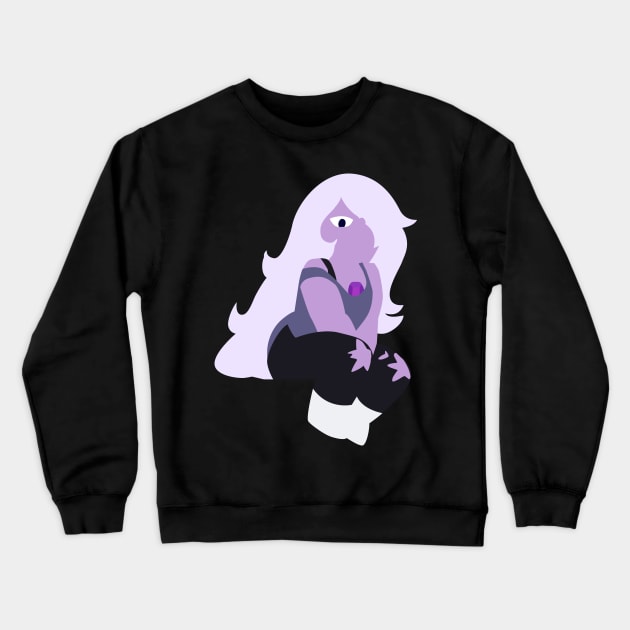 Amethyst Sitting Crewneck Sweatshirt by smirkingdesigns